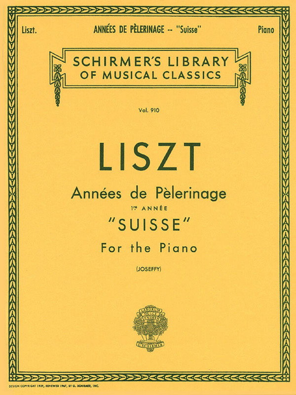 Années de Pèlerinage vol.1  for the piano  