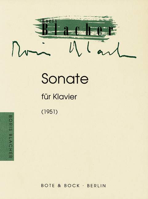 Sonate (1951)  für Klavier  