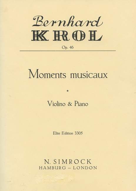 Moments musicaux op.46  für Violine und Klavier  