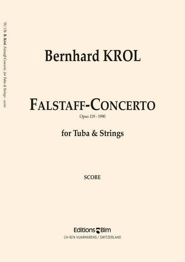 Falstaff Concerto op.119  for tuba and string orchestra  score