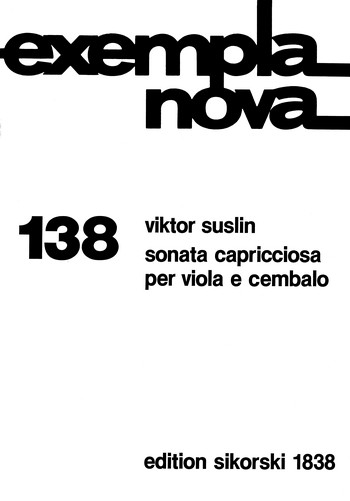 Sonata capricciosa für Viola und  Cembalo  