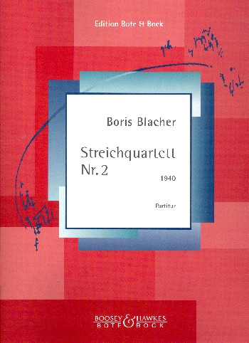 Quartett Nr.2 op.16  für Streichquartett  Partitur