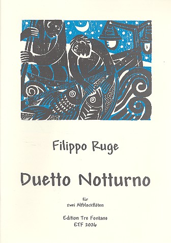 Duetto Notturno für 2 Altblockflöten  Spielpartitur  