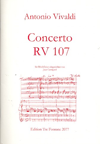 Konzert RV107 für 5 Blockflöten  (AAABB(Sb))  Partitur und Stimmen