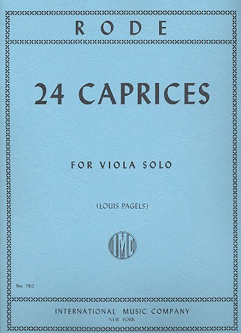 24 Caprices  for viola solo  