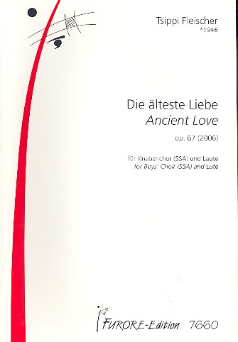 Die älteste Liebe op.67 für  Knabenchor und Laute  Partitur (hebr)