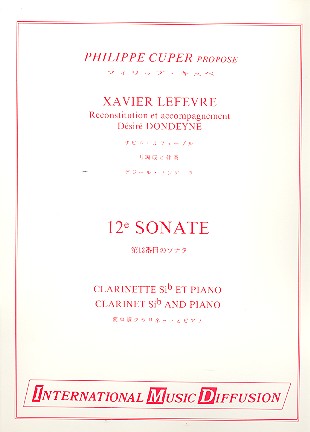 Sonate no.12  pour clarinette et piano  