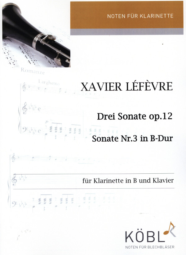 Sonate op.12,3  für Klarinette und Klavier  