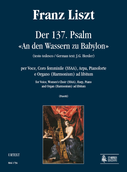 An den Wassern zu Babylon  per voce, coro (SSAA), arpa, piano e organo  partitura