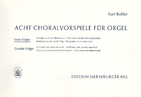 8 Choralvorspiele Band 1 (Nr.1-4)  für Orgel  