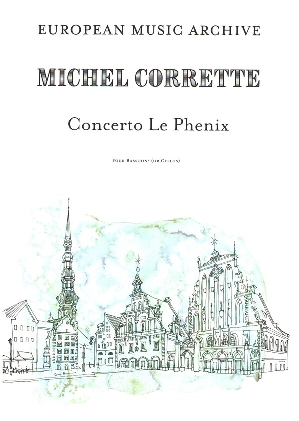 Concerto Le Phénix  for 4 bassoons (cellos, viols) and bc  score and parts