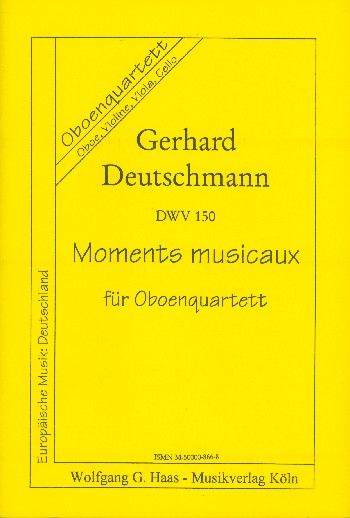 Moments musicaux DWV150  für Oboe und Streichtrio  Partitur und Stimmen