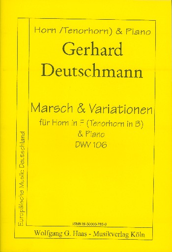 Marsch und Variationen DWV106  für Horn in F (Tenorhorn in B) und Klavier  