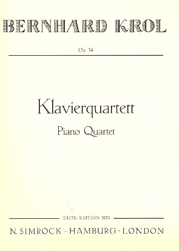 Quartett op.34  für Klavier, Violine, Viola und Violoncello  