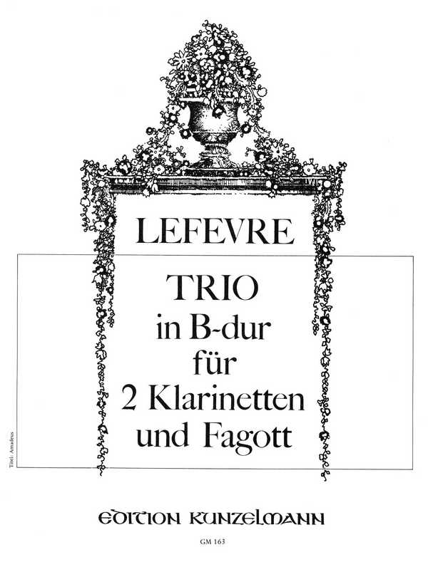 Trio B-Dur  für 2 Klarinetten und Fagott  Stimmen