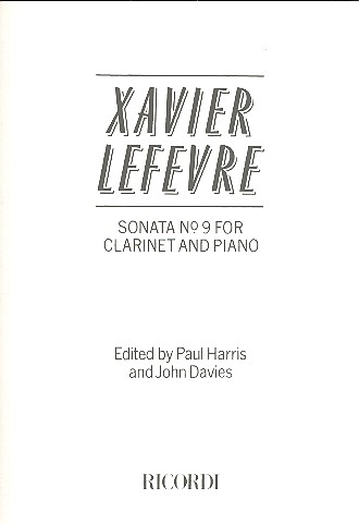 Sonata no.9 for clarinet and piano    