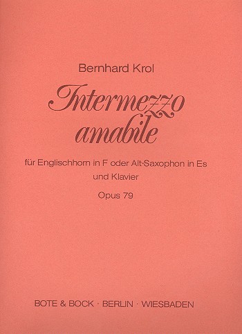 Intermezzo amabile op.79  für Englischhorn (Altsax) und Klavier  