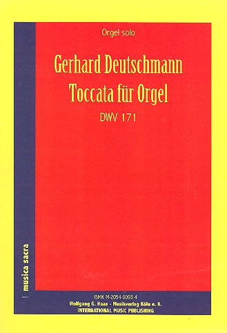 Toccata DWV171  für Orgel  