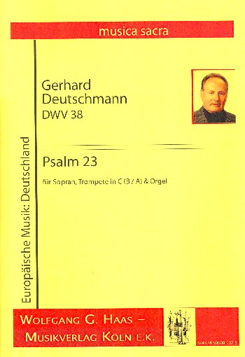 Psalm 23 DWV38 für Sopran,  Trompete in C (Piccolo-Trompete in A/B)  und Orgel