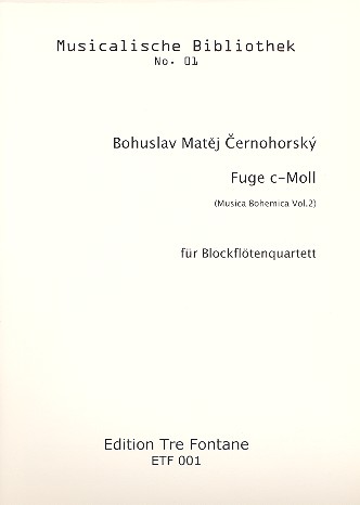 Fuge c-Moll für 4 Blockflöten  (SATB)  Partitur und Stimmen