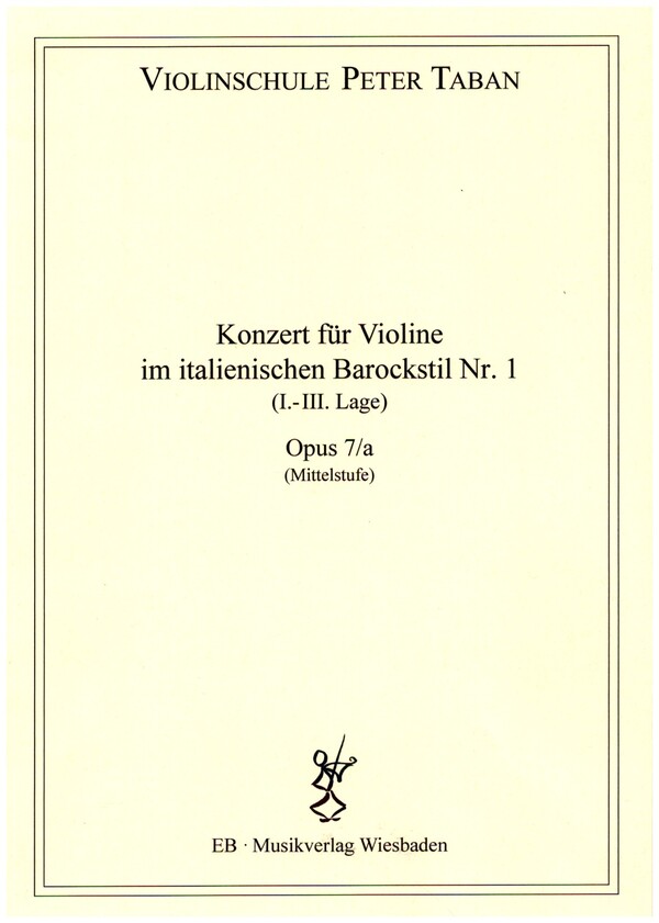 Konzert im italienischen Barockstil Nr.1 op.7a  für Violine und Klavier  