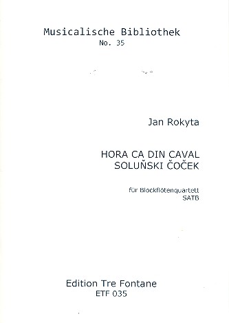 Hora ca Din caval  und  Solunski Cocek  für 4 Blockflöten (SATB)  Partitur und Stimmen