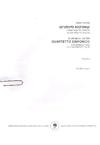 Quartetto sinfonico for string quartet  parts  
