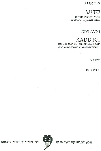 Kaddish for cello and piano    