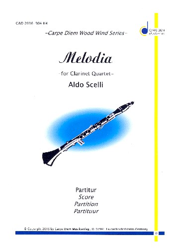 Melodia  für 3 Klarinetten und Bassklarinette  Partitur und Stimmen