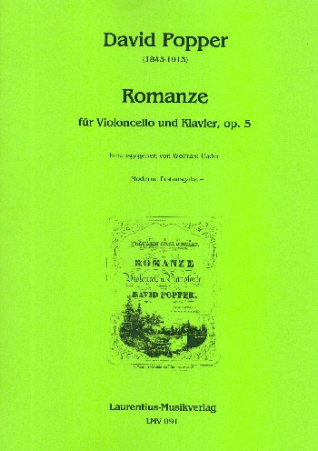 Romanze op.5  für Violoncello und Klavier  