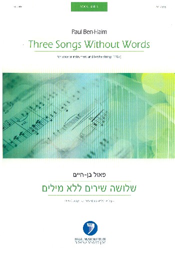 3 Songs without Words  for voice or instrument and twelve strings  score