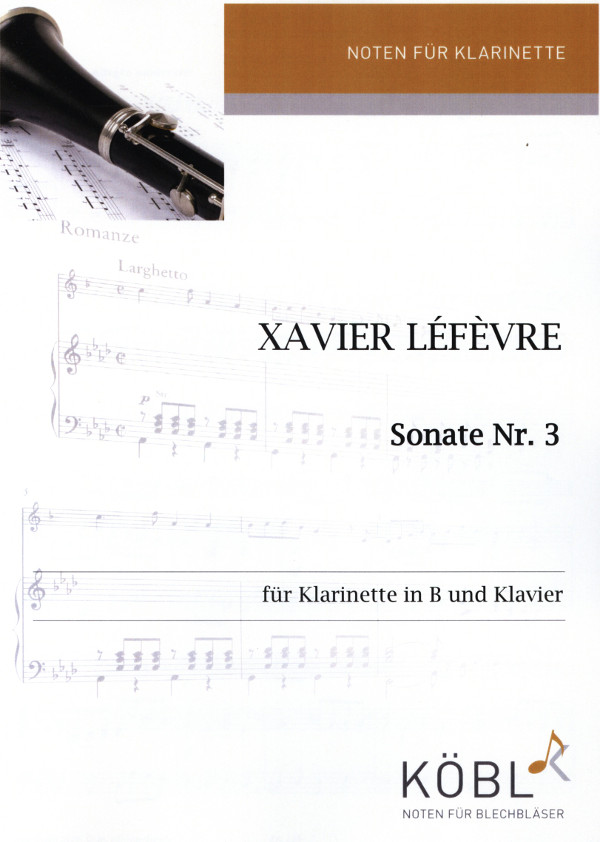 Sonate Nr. 3  für Klarinette in B und Klavier  