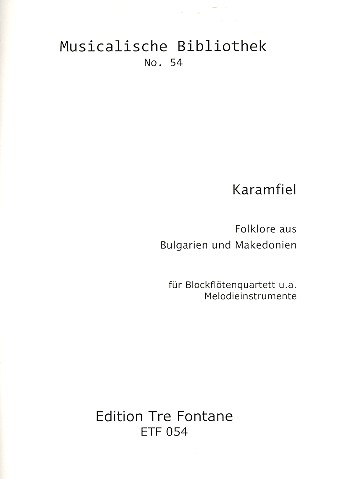 Karamfiel  für 4 Blockflöten (Melodieinstrumente) (SATB)  Partitur und Stimmen